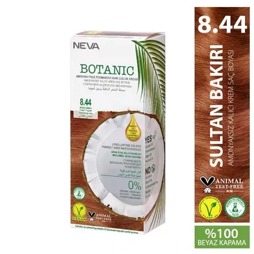 Neva Botanic Hair Dye No: 8.44 sultan Copper Vegan Ammonia Free