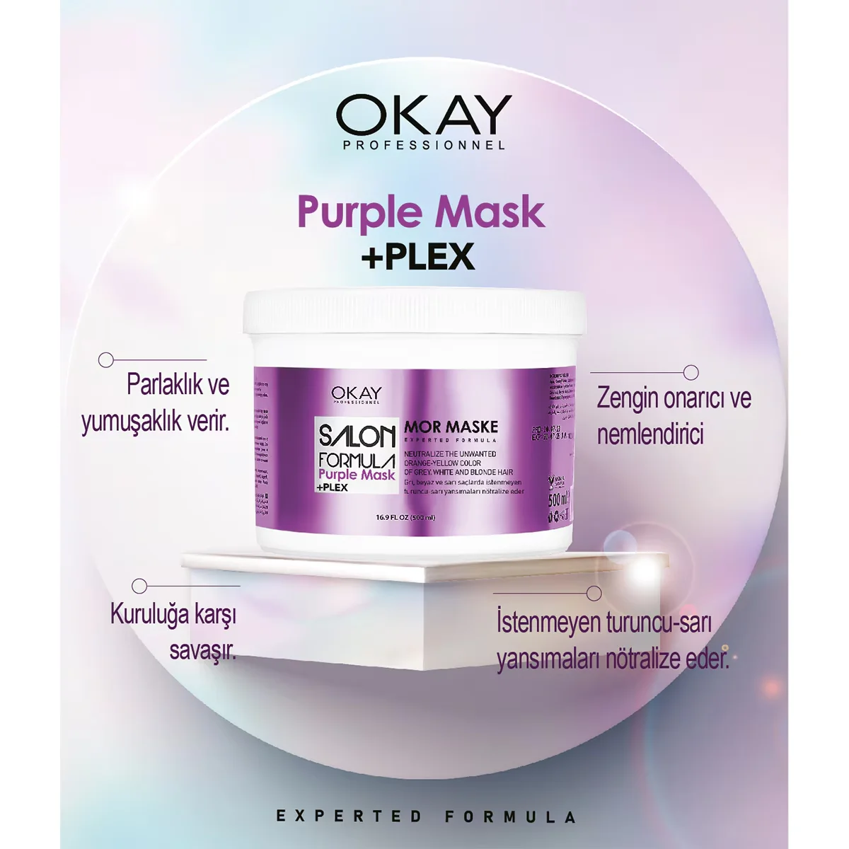 Маска для волос Okay Salon Formula Фиолетовая 500 мл