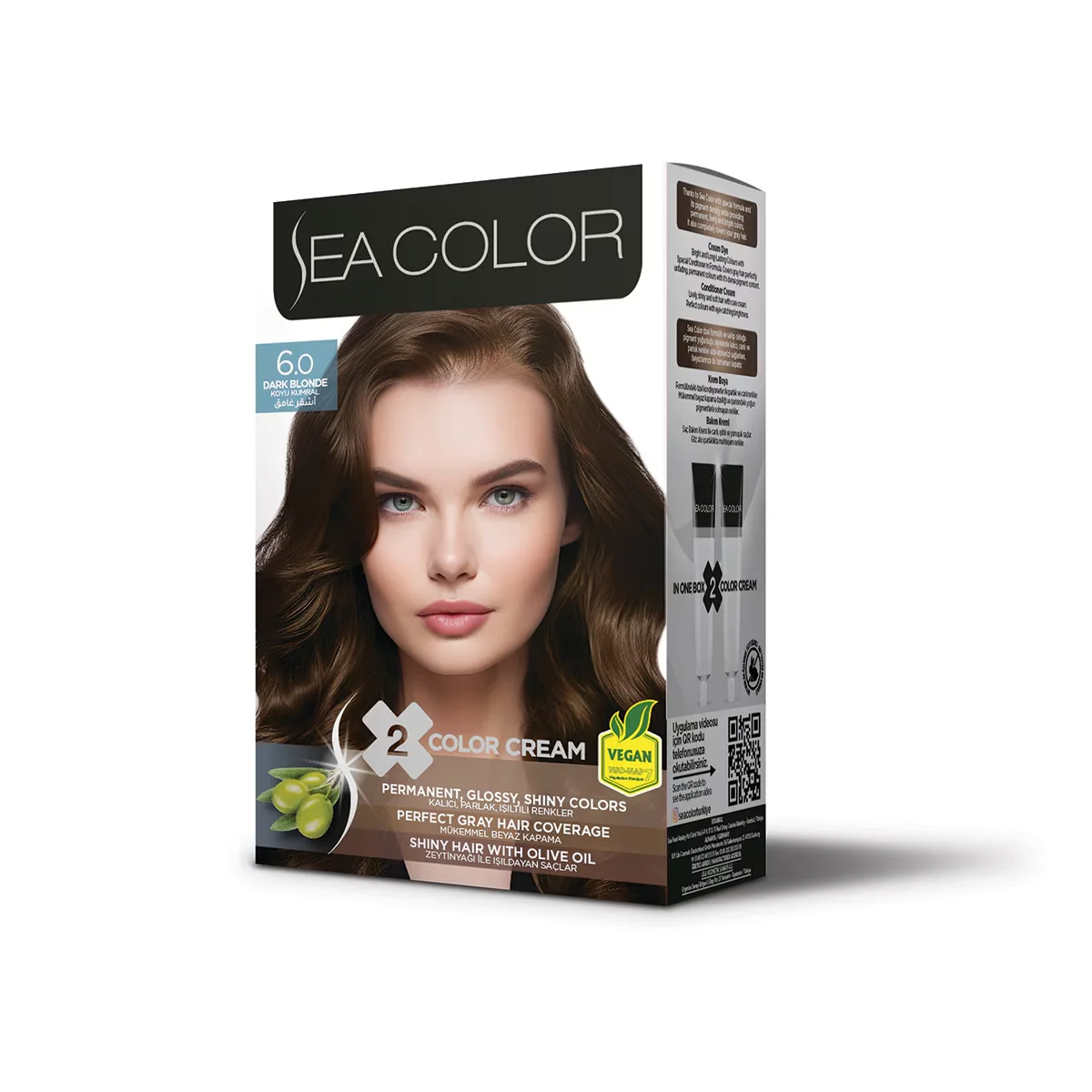 Краска для волос Sea Color 6.0 Темный блондин 1 шт