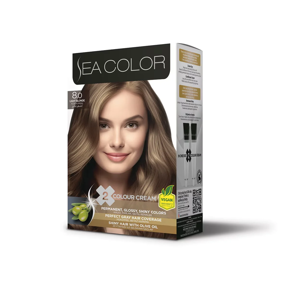 Набор красок для волос 8.0 светлый блондин от Sea Color