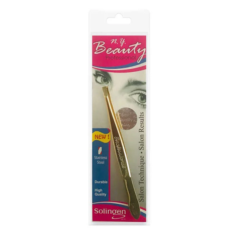 Ny Beauty Tweezers Gold 003