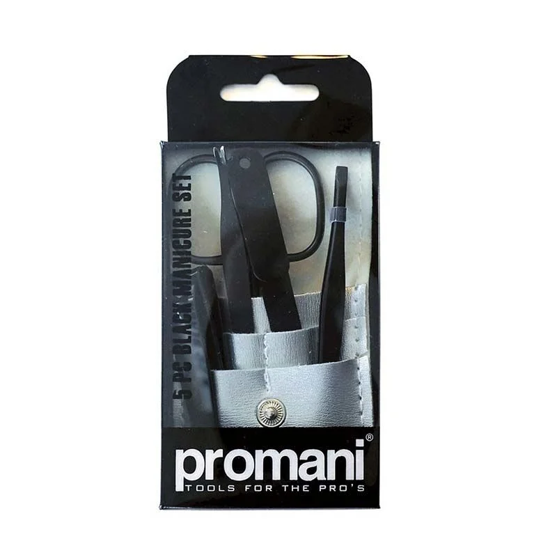 Promani 5-pcs Black Manicure Set