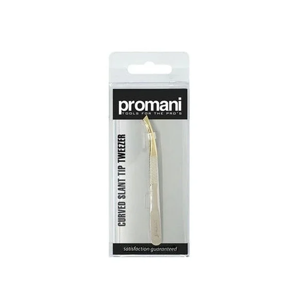 Promani Curved Slant Tip Tweezers