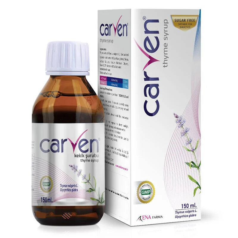 Carvens Thyme Syrup Sugar Free 150 ml