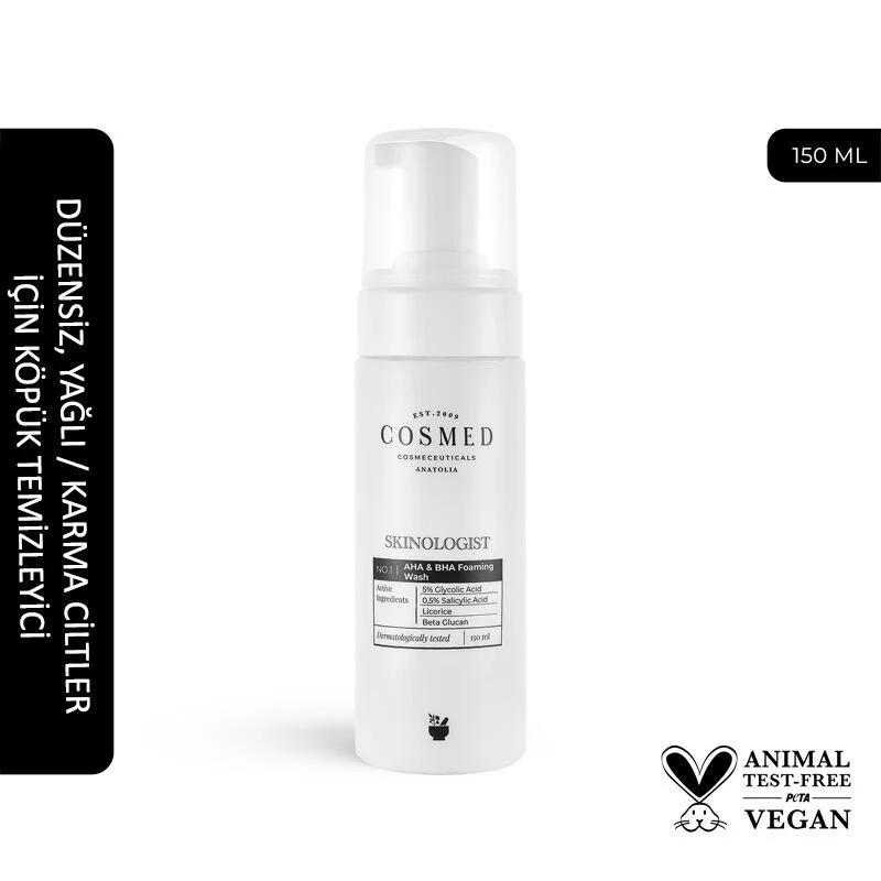 Cosmed Skinologist AHA BHA Schaumreiniger 150ml