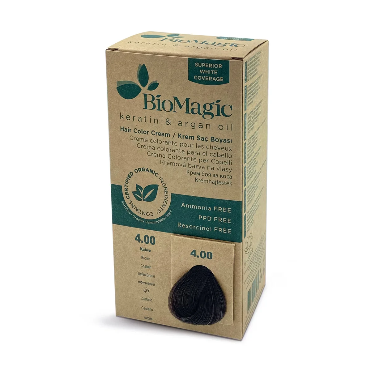 Краска для волос Biomagic Коричневая № 4.00