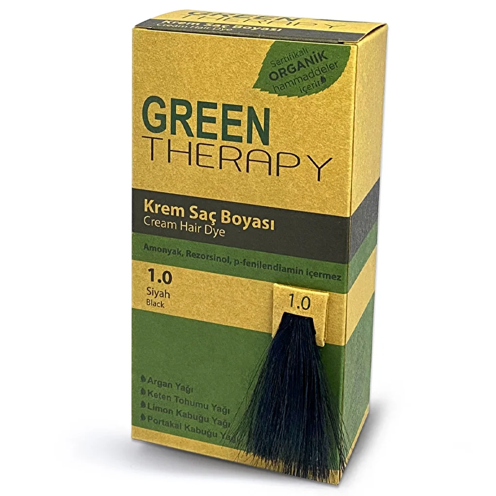 Green Therapy Hair Dye Cream 1.0 black