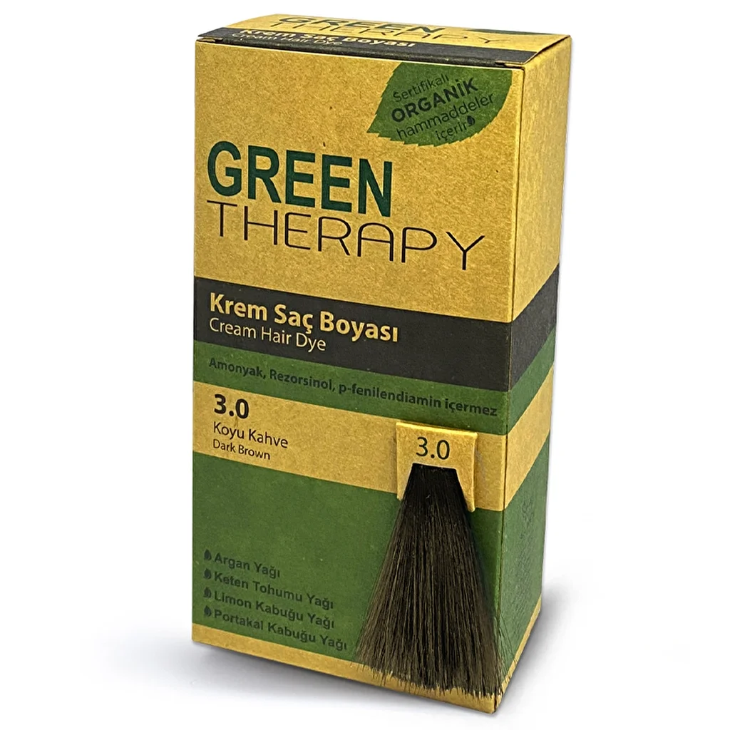 Green Therapy كريم صبغة الشعر جرين ثيرابي 3.0 بني غامق
