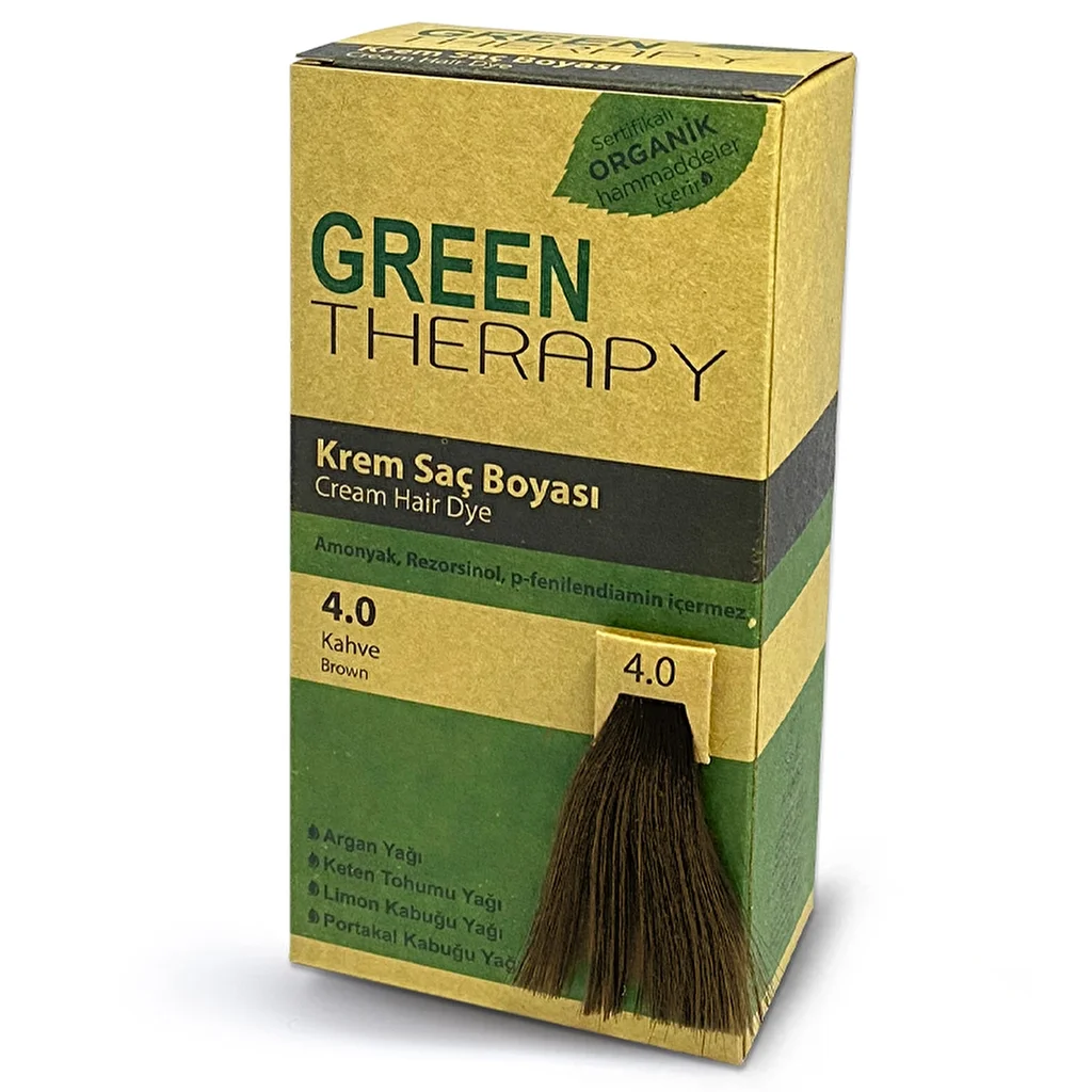 Green Therapy Hair Dye Cream 4.0 brown