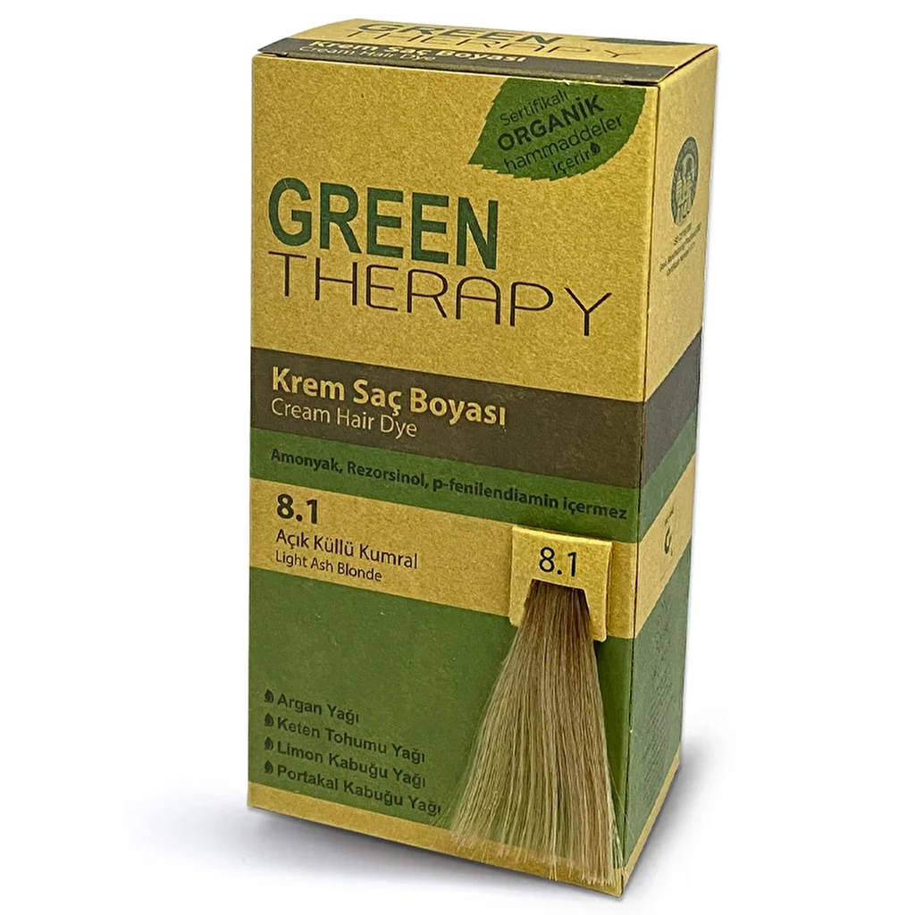 Green Therapy كريم صبغة الشعر جرين ثيرابي 8.1 بني رمادي فاتح