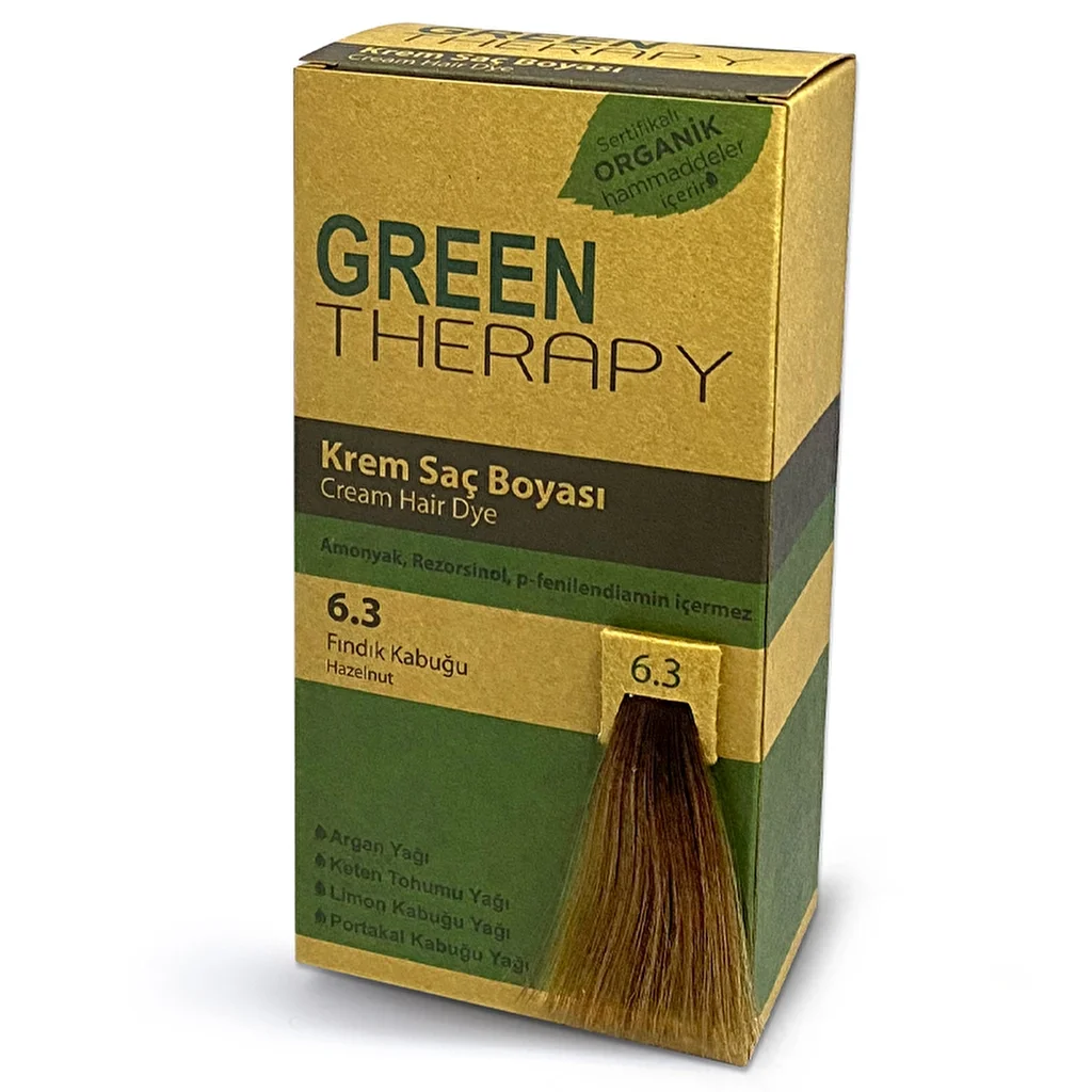 Green Therapy Hair Dye Cream 6.3 hazelnut Shell