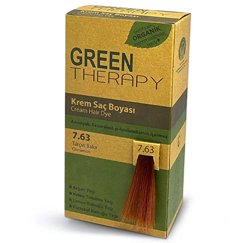 Green Therapy Hair Dye Cream 7.63 cinnamon Copper