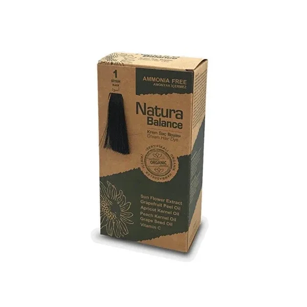 Natura Balance صبغة شعر كريم ناتورا بالانس أسود 1 قطعة واحدة