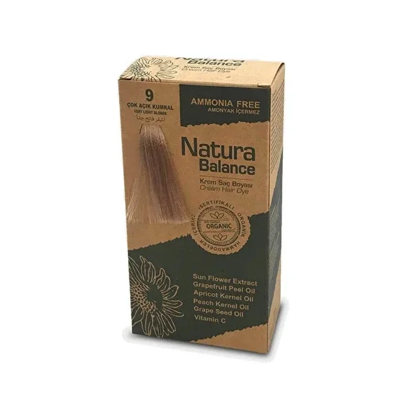 Natura Balance صبغة شعر كريم ناتورا بالانس أشقر فاتح جدًا 9 قطعة واحدة