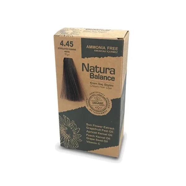 Natura Balance صبغة شعر كريم ناتورا بالانس بني 4.45 قطعة واحدة
