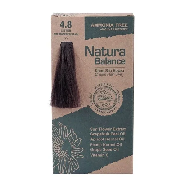 Natura Balance صبغة شعر كريم ناتورا بالانس مر 4.8، قطعة واحدة