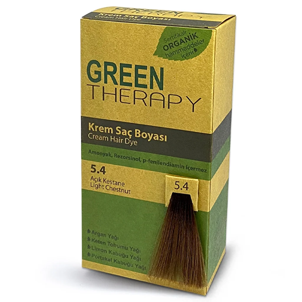 Grüne Therapie Creme Haarfarbe 5.4 Hellkastanie
