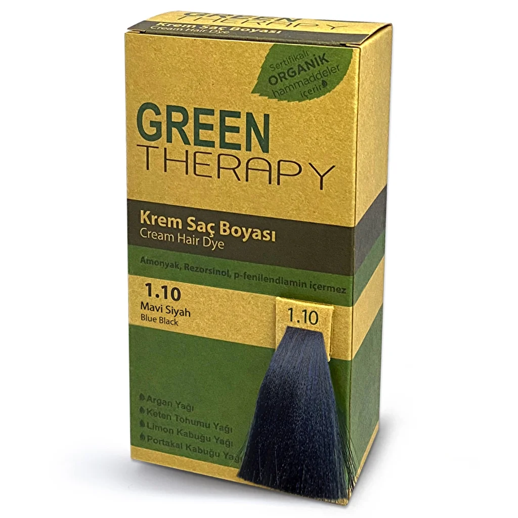 Green Therapy Hair Dye Cream 1.10 blue Black