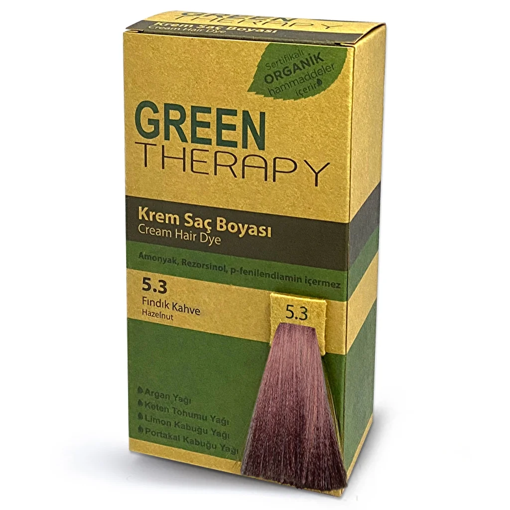 Крем-краска для волос Green Therapy 5.3 ореховый коричневый