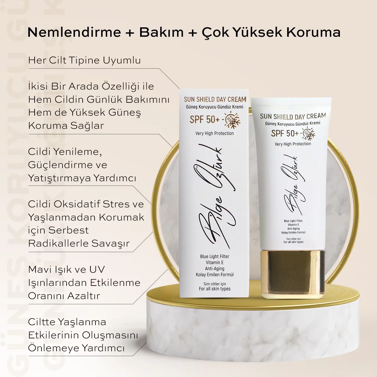 Крем для лица с защитой от солнца SPF 50 50 мл от Bilge Öztürk