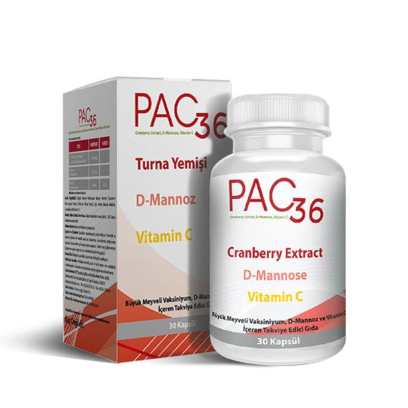 OTC İstanbul İlaç Pac 36 cranberry Extract D-mannose And Vitamin C 30 capsules