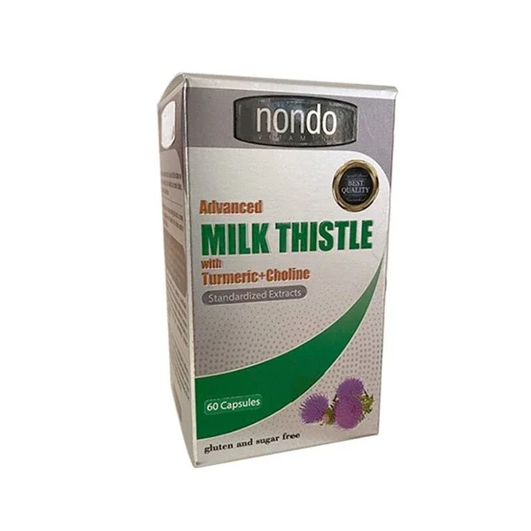 Nondo Vitamins Advanced Milk Thistle With Turmeric + Choline 60 capsules