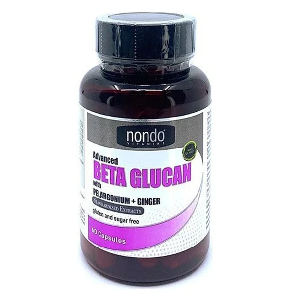 Nondo Vitamins Advanced Beta Glucan With Pelargonium + Ginger 60 capsules