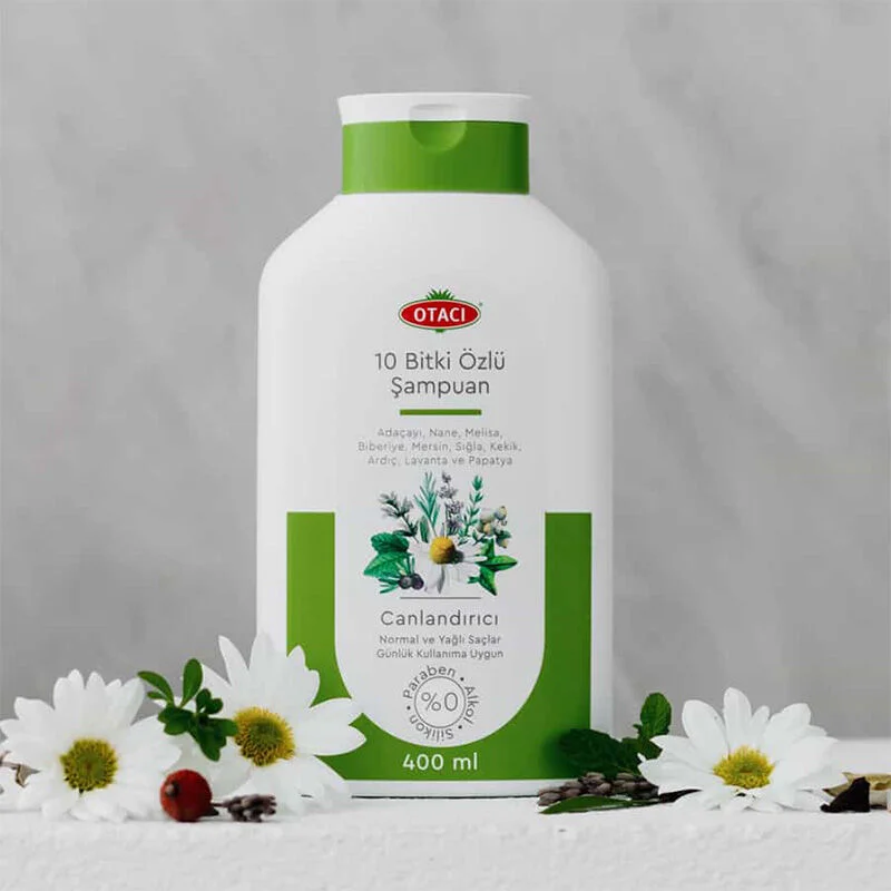 Шампунь с revitalizing herbal essence из 10 трав 400 мл от Otacı
