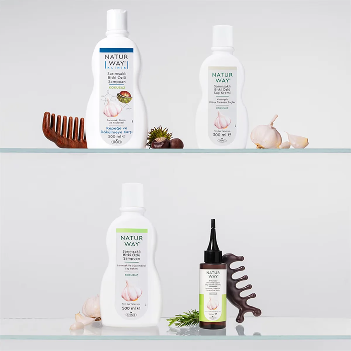 Otacı Naturway Clinic Extra Garlic Herbal Essence Shampoo 500 ml