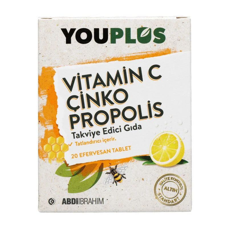 Youplus Vitamin C Zink Propolis Brausetabletten 20 Stück
