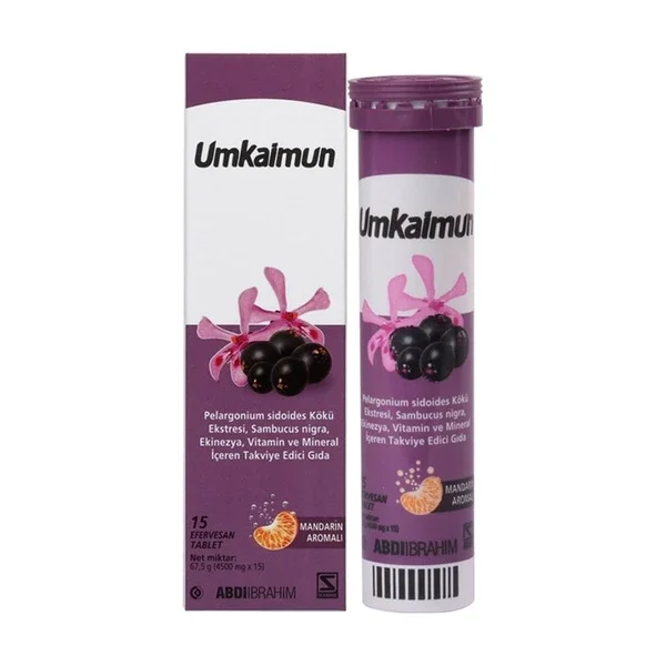 Umkaimun مستخلص إبرة الراعي أومكايمون، غذاء مكمل، 15 قرصًا فوارًا