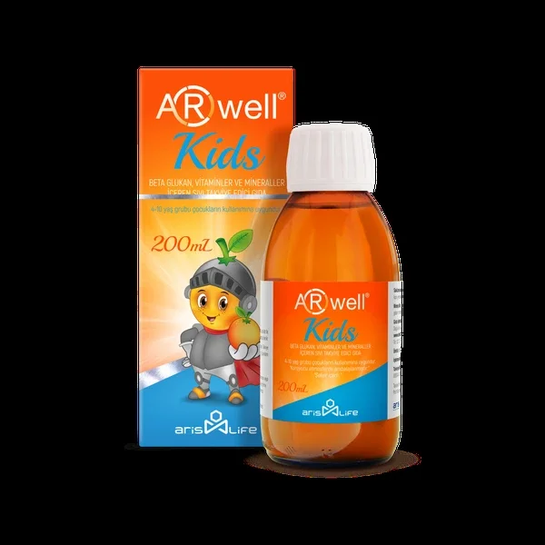 Arwell Kids Food Supplement With Beta-glucan Vitamins And Minerals 200 ml