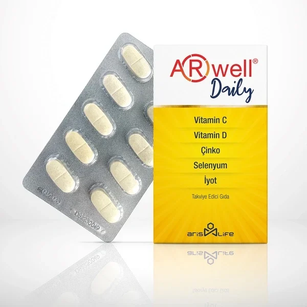 Arwell Daily Vitamin C, Vitamin D, Zinc, Selenium, Iodine Supplementary Food