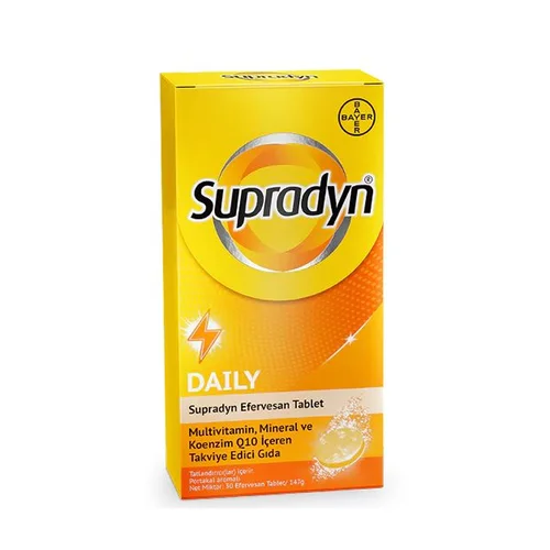 Supradyn سوبرادين ديلي ملتي سودا، مكمل غذائي غني بالفيتامينات والمعادن والإنزيمات المساعدة، 30 قرصًا