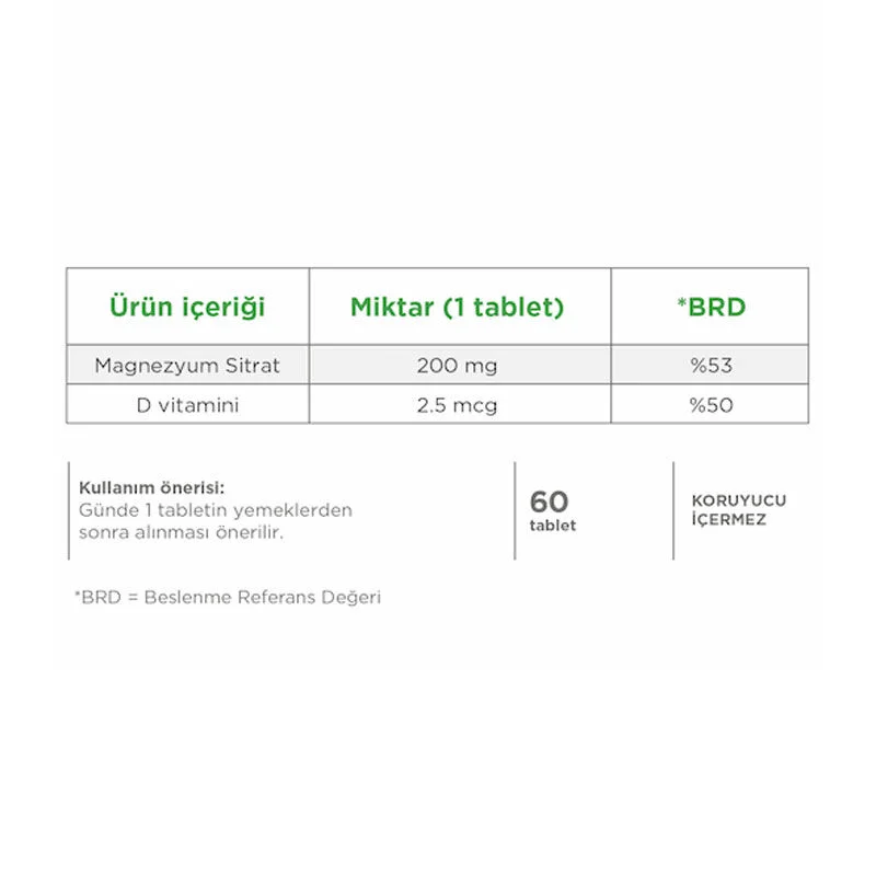 Dynavit Magnesiumcitrat 200mg &amp; Vitamin D - 60 Tabletten