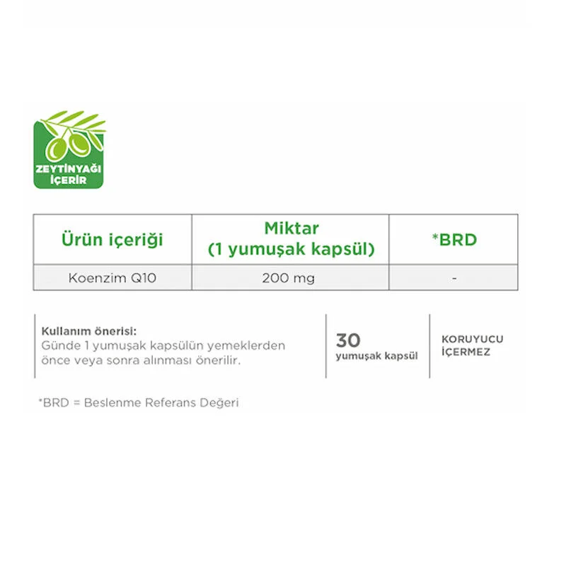 Dynavit Coenzyme Q-10 200 mg 30 soft Capsules