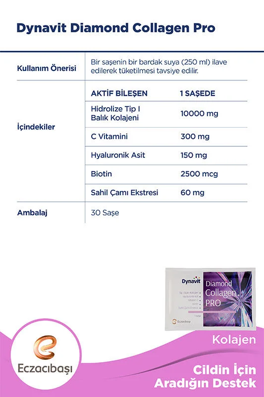 Eczacıbaşı Dynavit Diamond Collagen PRO - 30 Sachets