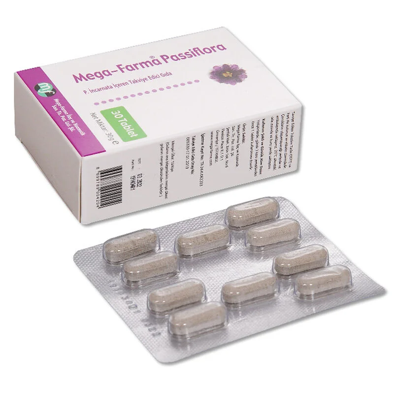 Mega-farma Passiflora Food Supplement 30 tablets