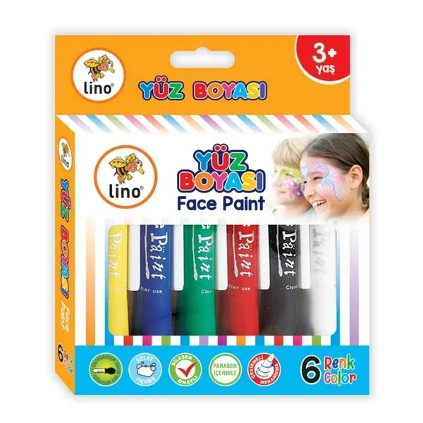 Lino Face Paint 6 pcs (washable)