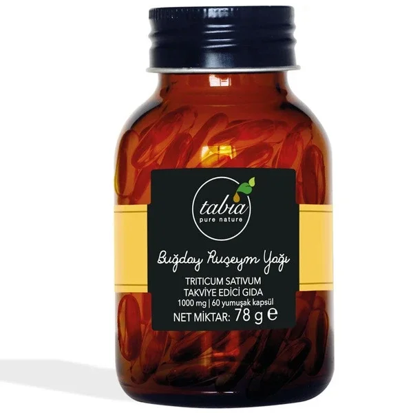 Tabia Natural Wheat Germ Oil 1000 mg-60 soft Capsules