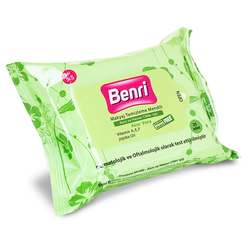 Benri Make-up Remover Wipes For Dry And Sensitive Skin 25 pcs