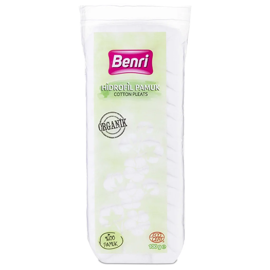 Benri قطن بنري العضوي المحب للماء 100 جرام صديق للبيئة وناعم