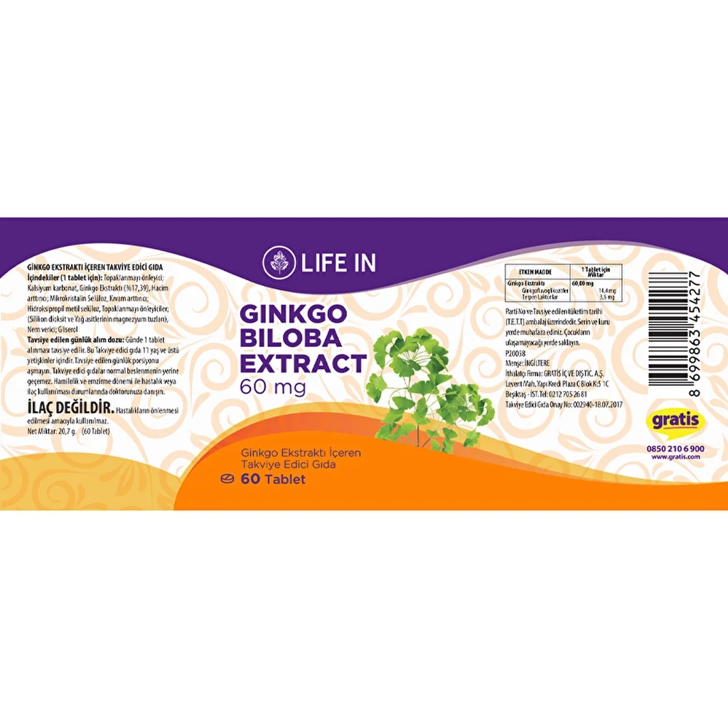 Life In Ginkgo Extract Tablet