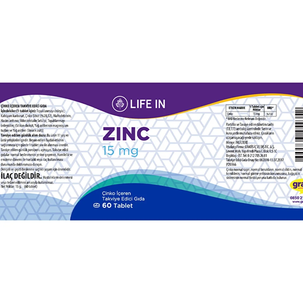 Zinktabletten für gesunde Haare, Haut &amp; Immununterstützung von Life In