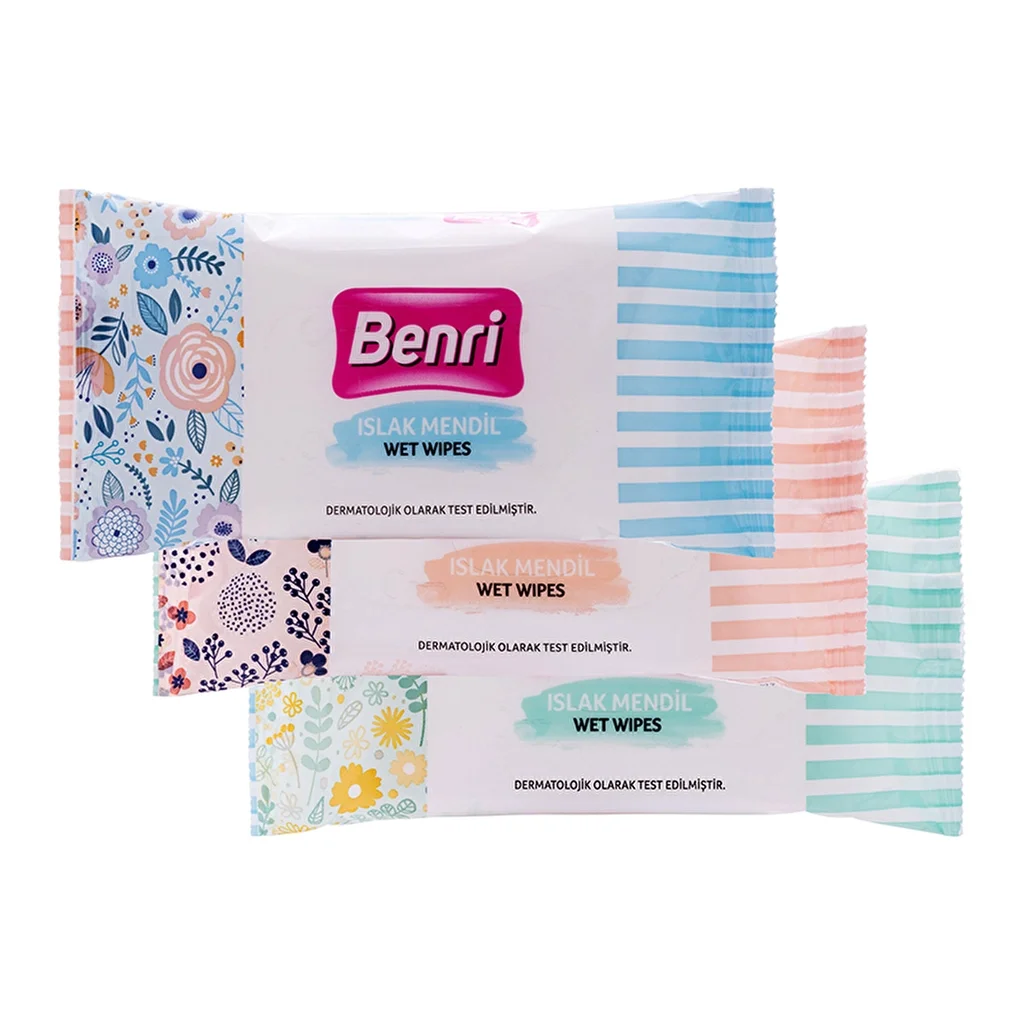 Benri Parabenfreie Feuchttücher 15x3
