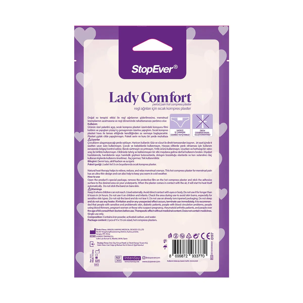 Stopever Lady Comfort Heating Pad For Menstrual Pain