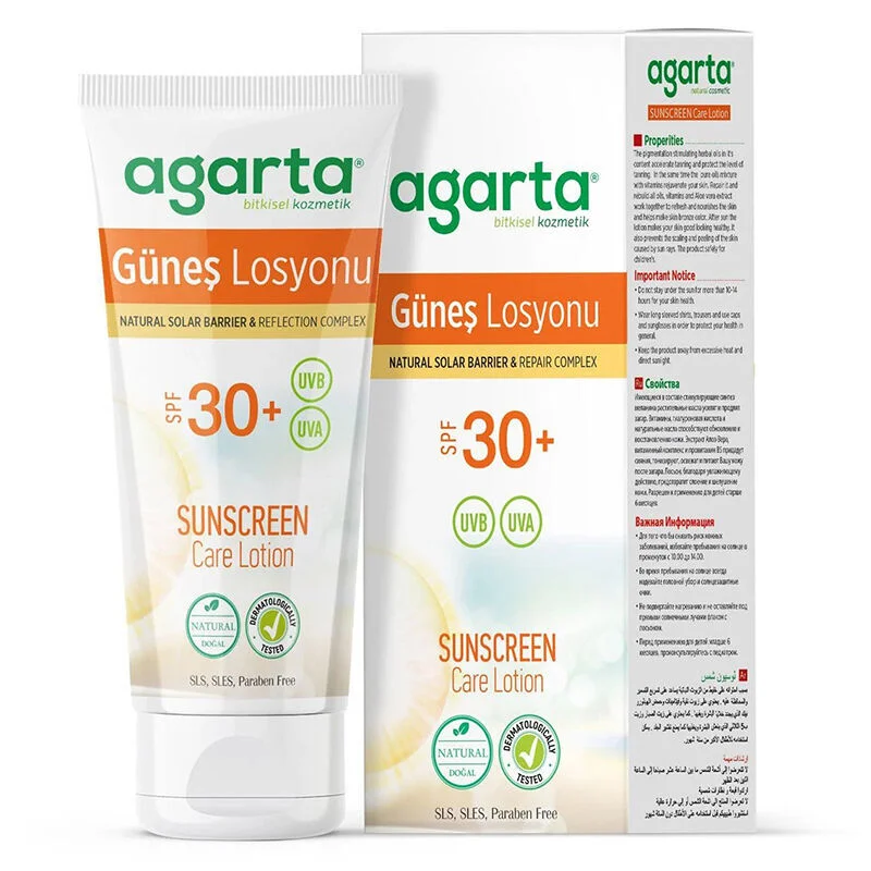 Agarta Natural Sun Lotion 30 spf 100 ml