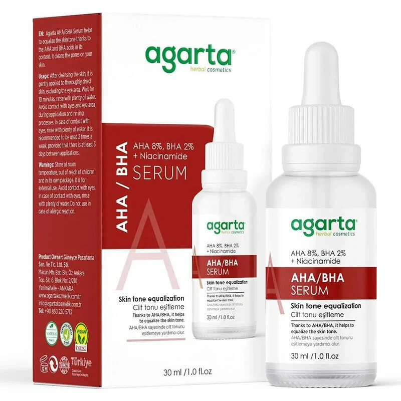 Agarta AHA BHA Revitalisierendes Gesichtspeeling Serum 30ml