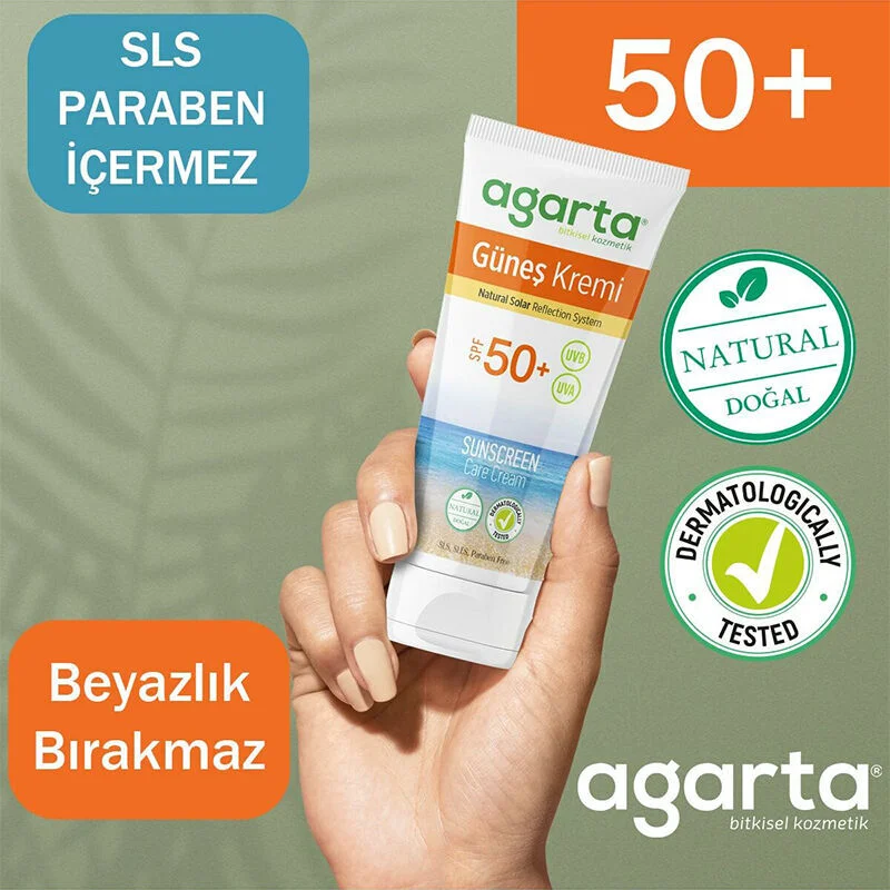 كريم الشمس الطبيعي 50 SPF 100 مل من أغارتا Agarta