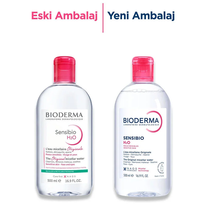 بيوديرما سينسيبيو H2O مجموعة مزدوجة 500 مل + 500 مل Bioderma